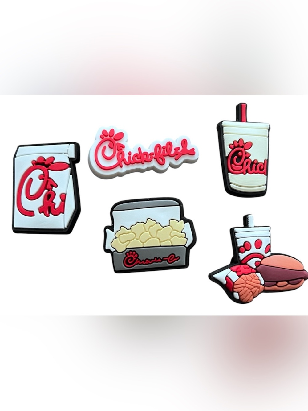 6-Piece Chick-fil-A Inspired Croc Charms Set | Shoe Charms | New